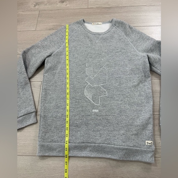Marine Layer Sweatshirt Mens Gray Geometric Print Pullover Comfort Lounge - Picture 8 of 9